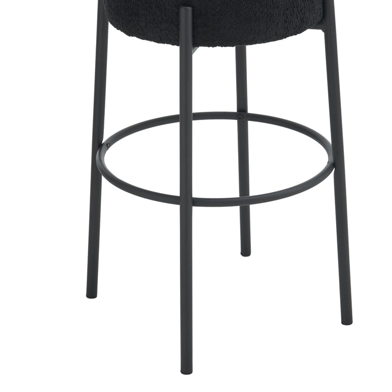 30" Tall, Round High Bar Stools, Set of 2 - Contemporary upholstered dining stools for kitchens, coffee shops and bar stores - Includes sturdy hardware support legs