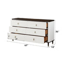 Carena - 5 Piece Bedroom Set (Eastern King Dresser Chest Mirror Nightstand) - Brown / Light Gray / White by Unique Piece Furniture