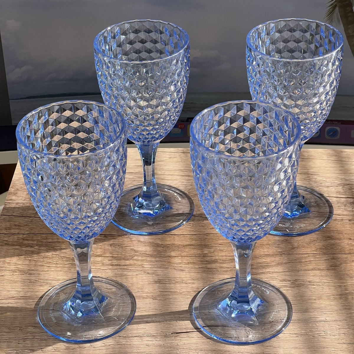 Diamond Cut Plastic Wine Glasses (Set of 4), photo 13 of 18