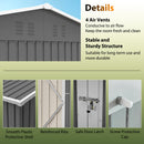 10'x8' Oversized Steel Storage Shed with Window and Lockable Doors by HouseOfZazla