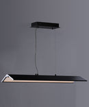 Glider 36"L 1-Light LED Island Light Light Fixture Black and Polished Chrome Finish by ET2