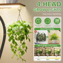 Plant Stand Indoor With Grow Light, 9 Tiered 63" Tall Indoor Plant Shelves For Multiple Plants - Walnut / Black by Unique Piece Furniture