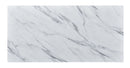 Landon - Coffee Table With Glass Marble Texture Top And Bent Wood Design