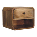 Mini Floating Open Bedside - Oak by Unique Piece Furniture