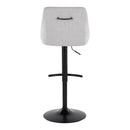 Hannah - Transitional Adjustable Barstool With Swivel With Rounded T Footrest (Set of 2)