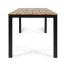 7 Piece Outdoor Dining Set with Table and Chairs - Beige / Teak / White by HouseOfZazla