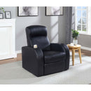 Upholstered Recliner With Cup Holder Comfort Lounge Chair - Black by HouseOfZazla