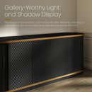 63" Diagonal Fluted Sideboard Cabinet with Storage