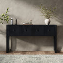 Geometric Carved Console Table With 3 Soft Close Drawers by HouseOfZazla