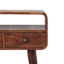 Solid Wood Curved Console Table by HouseOfZazla