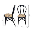 Rattan Dining Chair (Set of 2) - Black Multi by HouseOfZazla