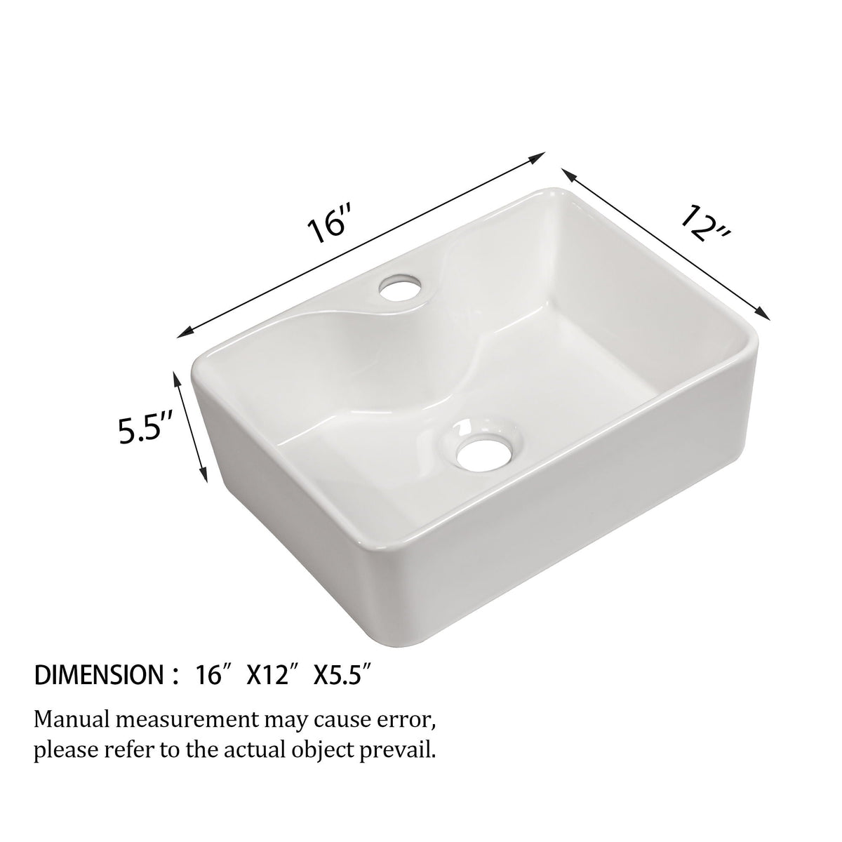 Modern Ceramic Rectangular Vessel Bathroom Sink With Sleek Design, photo 13 of 14