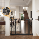 Wide Baby Gate with Wall Protector for Stairs and Doorways