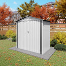 Garden Tool Shed Metal Storage Shed With Peaked Roof Waterproof Lockable Door by HouseOfZazla