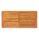 Outdoor Dining Table With Slat Wooden Panel And Turnbuckle Accents - Teak by HouseOfZazla