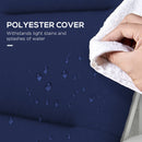 2 Piece Adirondack Chair Cushions, 59 x 20.5 x 2 inch Outdoor Chair Cushions for Fire Pit Chairs with Seat, Back, Ties, Water Repellent Replacement Patio Seat Pads, Blue