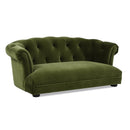 Kiki 36.5' Chesterfield Dog Sofa Bed, Medium, Olive Green Performance Velvet