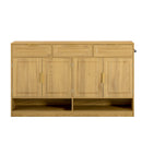 U-Style Farmhouse Sideboard with 3 Drawers & 4 Doors