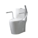 Upgraded Design Armrest, With Glossy Gw 007 1 Piece Toilet With Tornado Flush, Soft Close Seat, Dual Flush Map 1000G, Comfort Chair Seat - Gloss White by HouseOfZazla