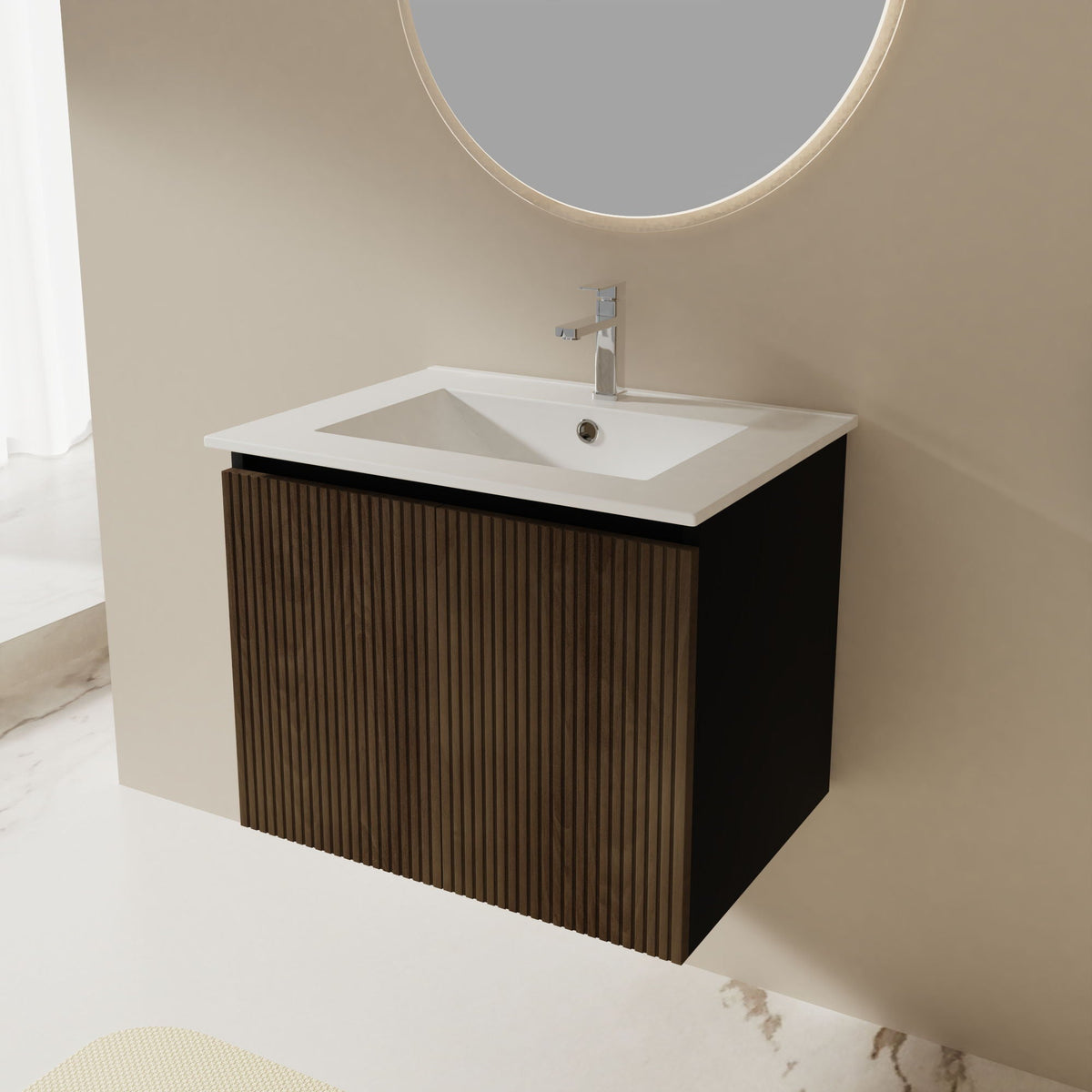Floating Bathroom Vanity Combo, Towel Rack, photo 10 of 10