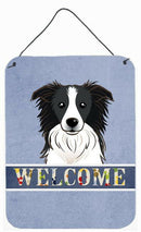 Border Collie Welcome Wall or Door Hanging Prints BB1427DS1216