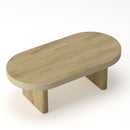 Oval Fluted Coffee Table - Natural by HouseOfZazla