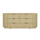 Olivia - Double Dresser With 6 Drawers - Oak by HouseOfZazla