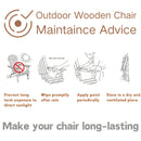 Oversize Wooden Outdoor Folding Adirondack Chair
