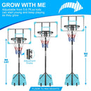 Kids Basketball Hoop Adjustable 5.6-7ft with Wheels