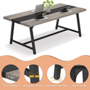 Modern Rectangular Conference Table For 6 - 8 People, Office Executive Desk