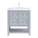 James Martin Breckenridge 30" Single Bathroom Vanity, Serenity Blue