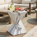 18.5"H Modern Outdoor Concrete Side Table