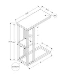 Accent Table, C-Shaped, Marble Look Contemporary & Modern Convenient Design by HouseOfZazla
