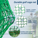 Golf Practice Net Cage With Metal Frame Hitting Net Kit Indoor Outdoor - Black by HouseOfZazla