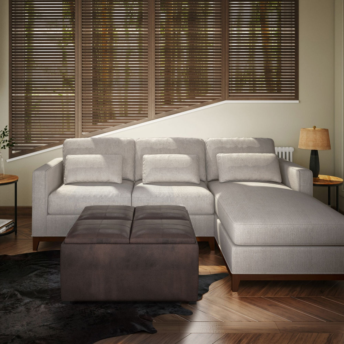 Avalon - Upholstered Square Coffee Table Storage Ottoman, photo 14 of 14