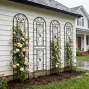 4 Pack Metal Garden Trellis 86.7'' x 19.7'' Rustproof Black by HouseOfZazla
