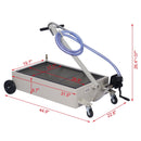 Heavy Duty 20 Gallon Low Profile Oil Drain With Pump Polypropylene - Gray by HouseOfZazla
