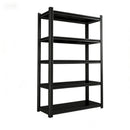 Shelves With 5 Removable Dividers, Durable For Garage - Black by HouseOfZazla