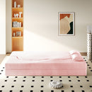 Modern Floor Sofa With 2 Pillows, Convertible Twin Size Folding Mattress For Living Room