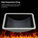 Modern Ceramic Undermount Bathroom Sink With Overflow, High Quality by HouseOfZazla
