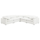 Raleigh 5-piece Boucle Upholstered Modular Sectional Ivory