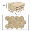 Hexagon Natural Marble Polished Tile For Wall And Floor (Set of 12) by HouseOfZazla