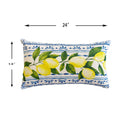 Summer Fresh Lemon Lumbar Outdoor Pillows - Multi by HouseOfZazla