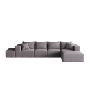 Modern Upholstered Sectional Boneless Couch Set