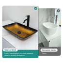 Gradient Tempered Glass Vessel Sink With Pop-Up Drain by HouseOfZazla