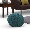 Shelby - Handcrafted Hand Knit Round Pouf by Unique Piece Furniture