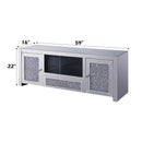 Noralie Mirrored & Faux Diamonds TV Stand (Assembled) by HouseOfZazla