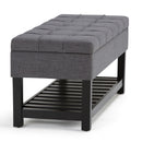 Saxon - Upholstered Transitional Storage Ottoman Bench by Unique Piece Furniture