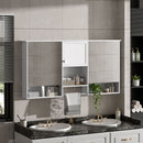Wall-Mount 3-In-1 Mirror Cabinet With Adjustable Shelf, Soft-Closing Hinges, Rectangular Design - White by Unique Piece Furniture