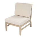 Perla Right Armless Chair in Acacia Wood